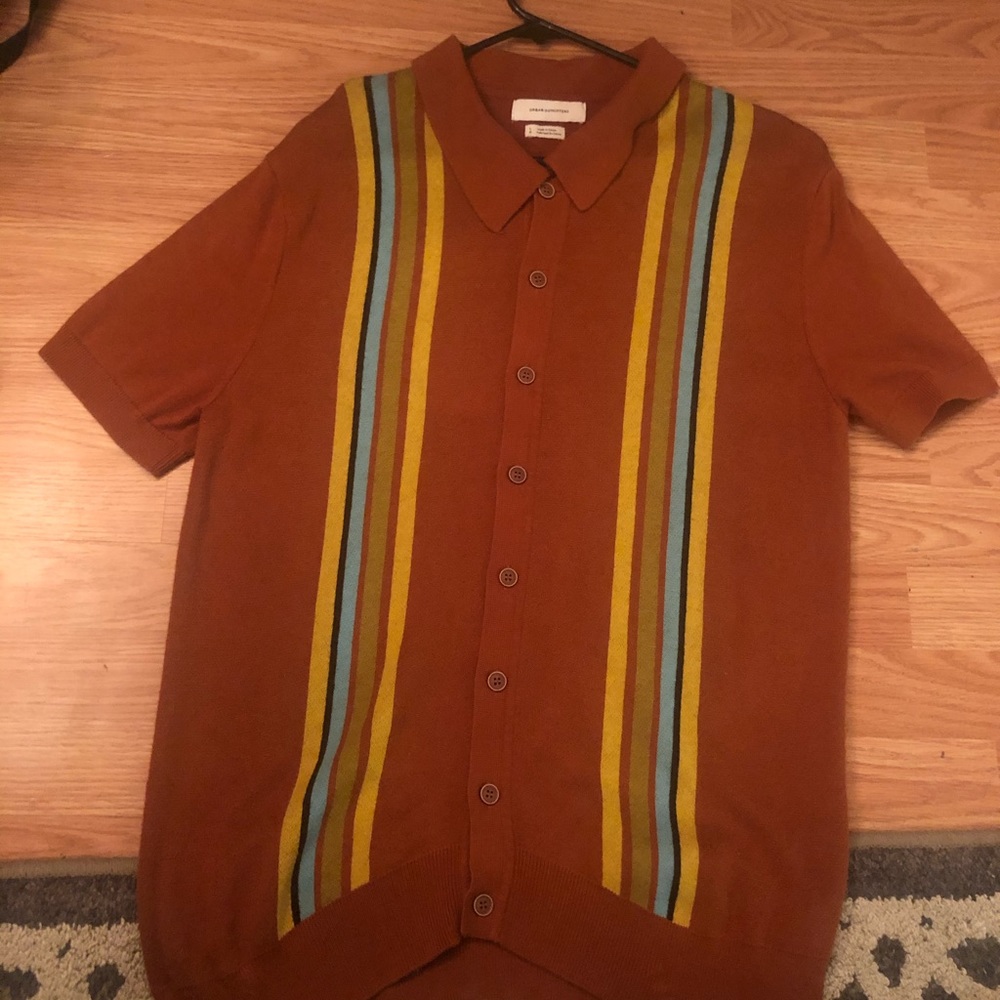 UO Baxter Button-Down Sweater Polo Shirt